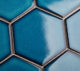 Керамическая мозаика Geometry Hexagon big Deep Blue Glossy 95x110 — изображение 2