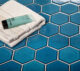 Керамическая мозаика Geometry Hexagon big Deep Blue Glossy 95x110 — изображение 4