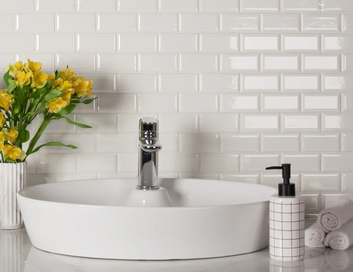 Керамическая мозаика Brick & Metro Metro White Glossy 45х95 — изображение 4