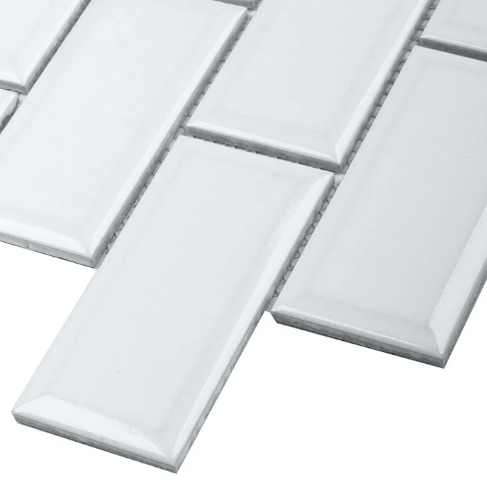Керамическая мозаика Brick & Metro Metro White Glossy 45х95 — изображение 2