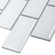 Керамическая мозаика Brick & Metro Metro White Glossy 45х95 — изображение 2