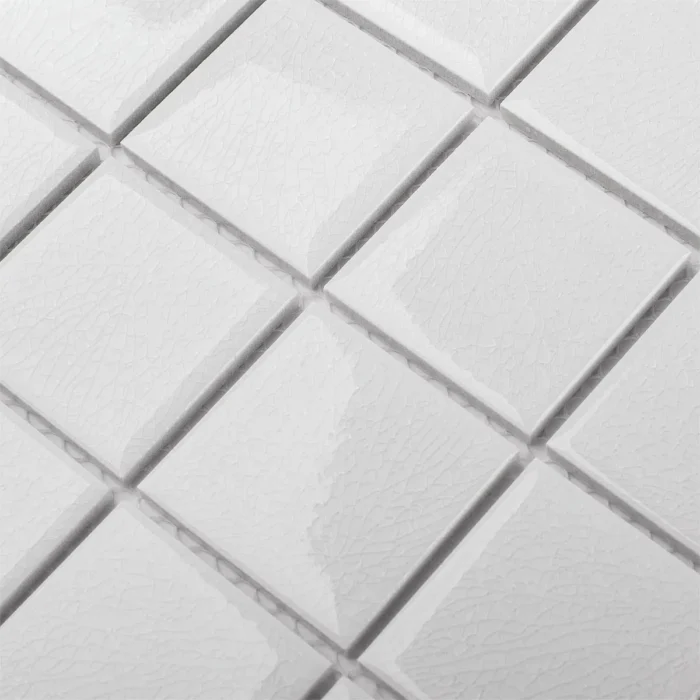 Керамическая мозаика 5х5 см White Crackle Glossy 48x48 — изображение 3