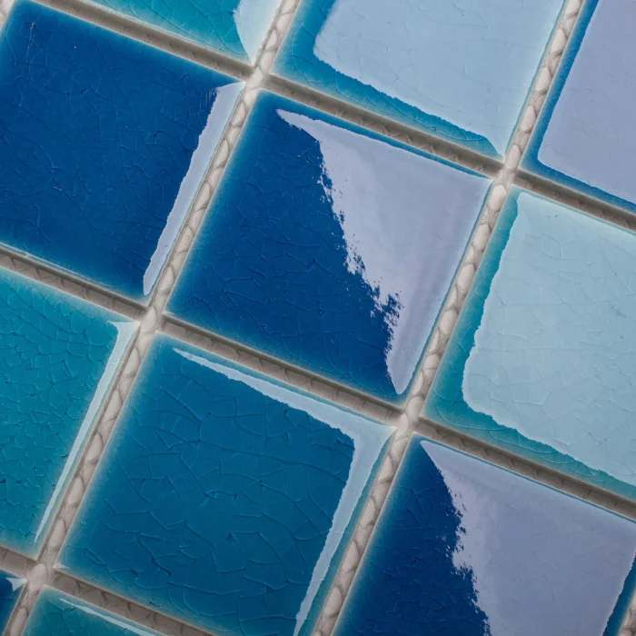 Керамическая мозаика 5х5 см Crackle Blue Mixed Glossy 48х48 — изображение 3