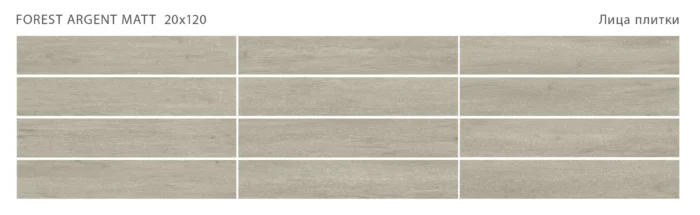 Керамогранит Forest  FOREST ARGENT 20x120 MATT — изображение 2
