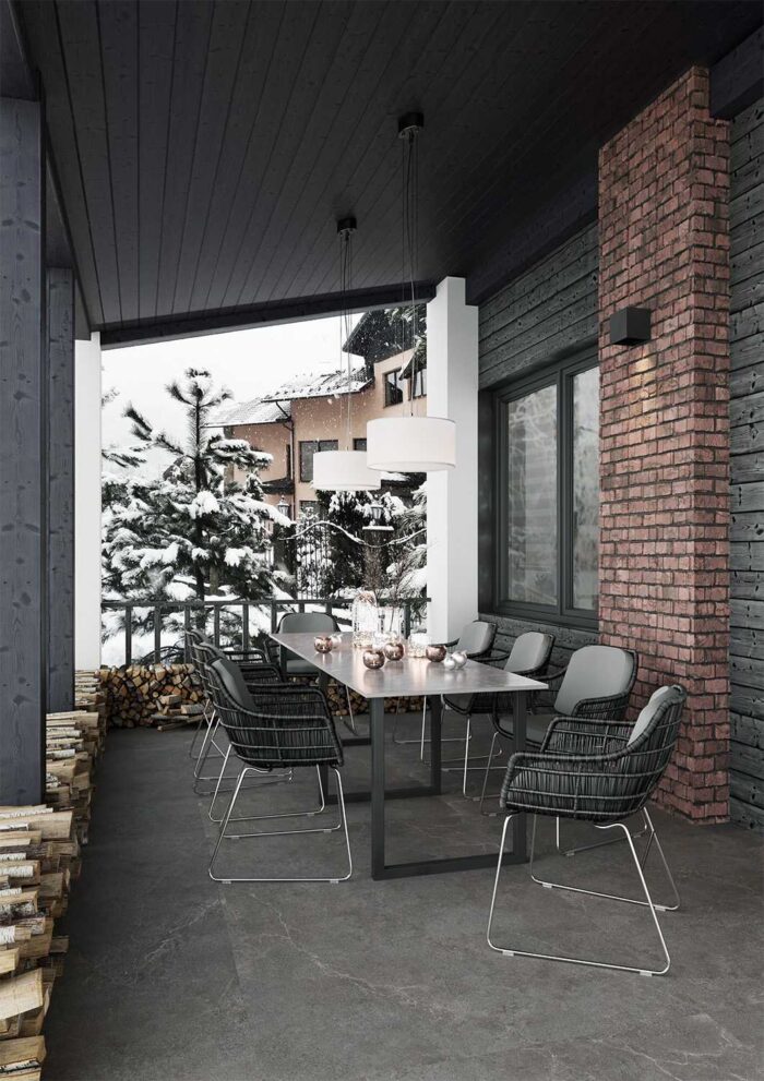 Керамогранит Antislip 60x120 LIMESTONE NERO — изображение 5