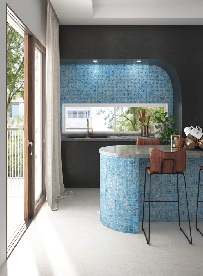 Стеклянная мозаика Oasis 7102 Oasis Blue 25x25 — изображение 4