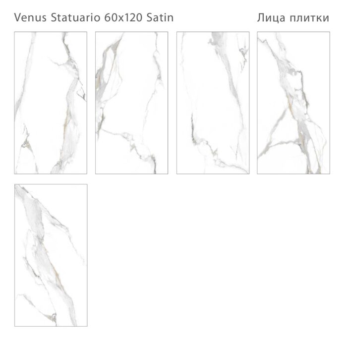 Керамогранит LunaRossa VENUS STATUARIO 60x120 SATIN — изображение 3