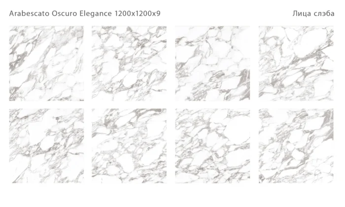 Керамический слэб  Polished ARABESCATO OSCURO ELEGANCE 1200х1200х9мм — изображение 2