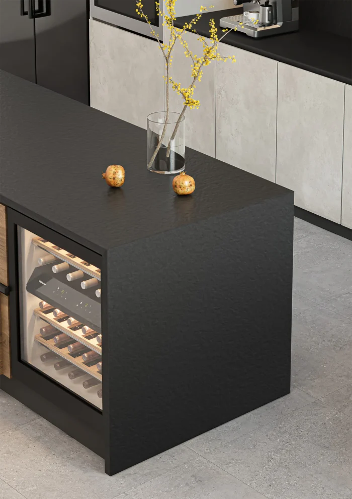 Керамический слэб Monocolors  BLACK TEXTURE 800х3200х12мм — изображение 2