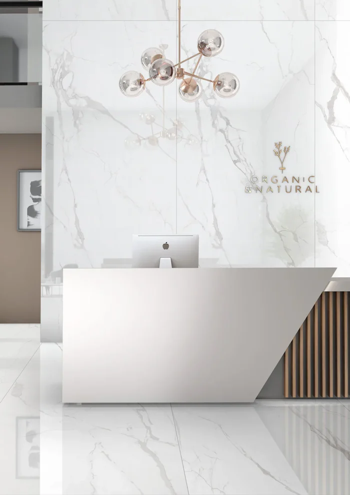 Керамический слэб Polished  MANHATTAN WHITE ELEGANCE 2800х1200х6мм — изображение 3