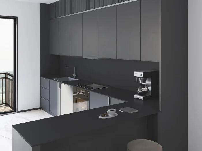 Керамический слэб Monocolors  MONO BLACK MATT 800х3200х12мм — изображение 3