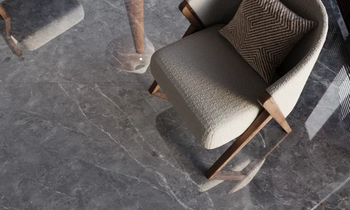 Керамический слэб  Polished TUNDRA GRIS LUMINOUS 1200х1200х9мм — изображение 3