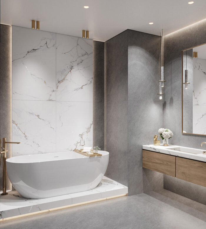 Керамогранит Arcadia Ceramica LISTELLO GRIS 80x160 см — изображение 3