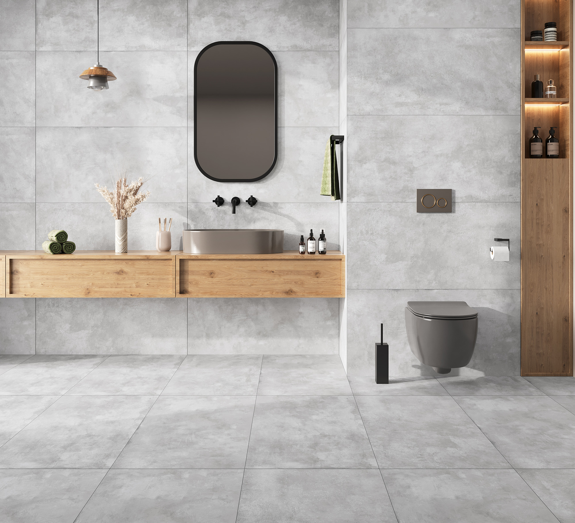 80-1787664565_85f7c6e6ff1d23738561.jpg Керамогранит Arcadia Ceramica CEMENTUM LIGHT GREY 60x120 см — изображение 1