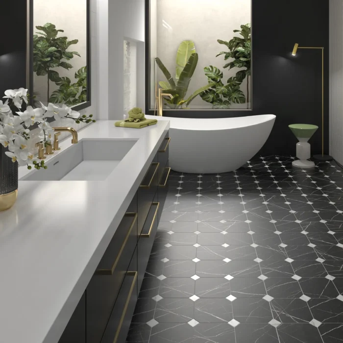 Керамогранит Equipe Octagon Marmol Negro 20х20 см — изображение 2