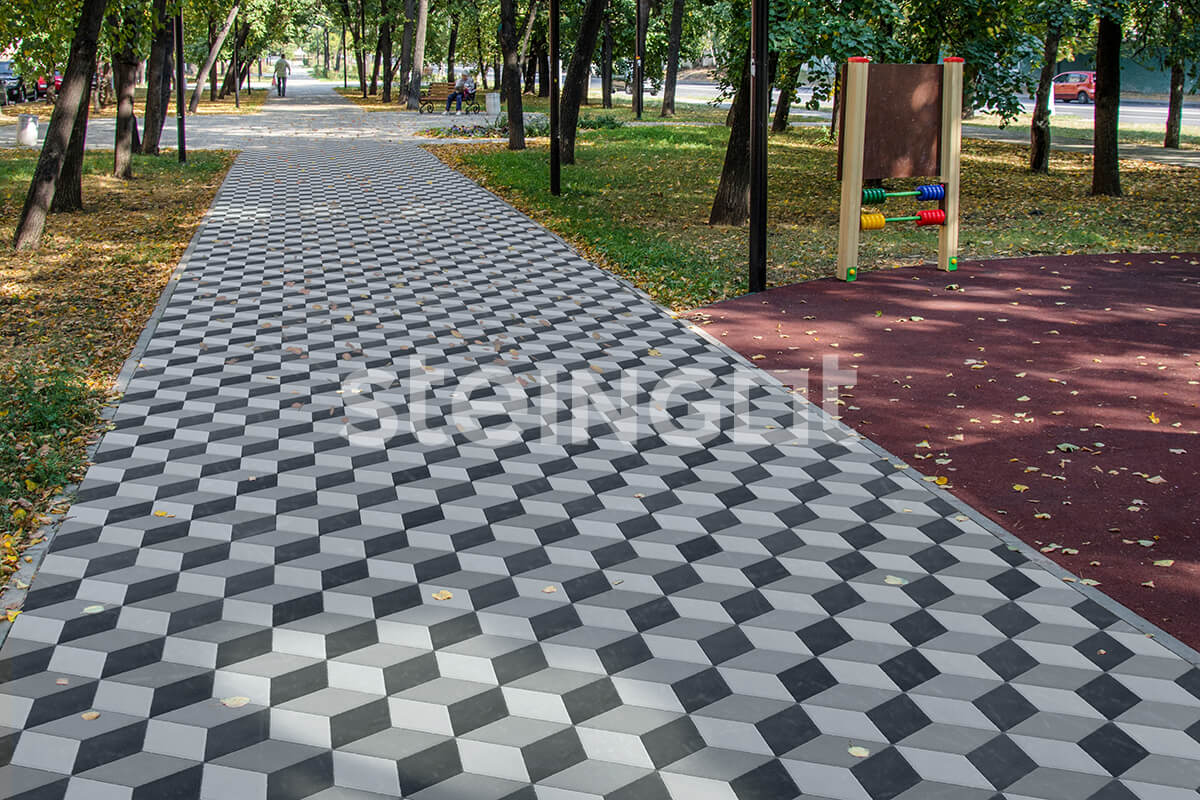 50a00dd50400d7a0faaeea325cd4238a.jpg Тротуарная плитка Steingot Ромб Серый 200x200x60 мм — изображение 1