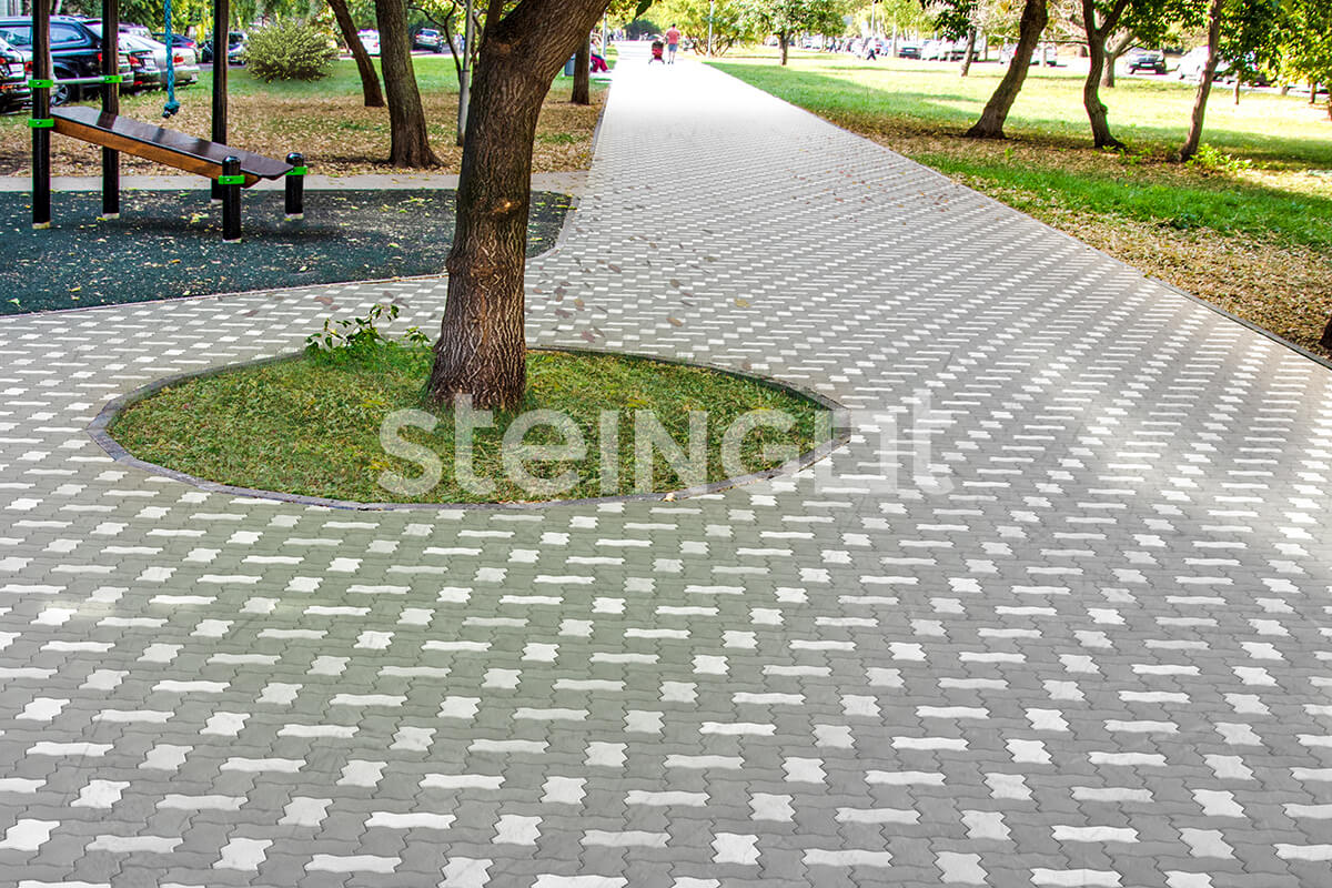87dcdfb085a6f8a2386347137f19dd95.jpg Тротуарная плитка Steingot Зигзаг Серый 225x112.5x80 мм — изображение 1