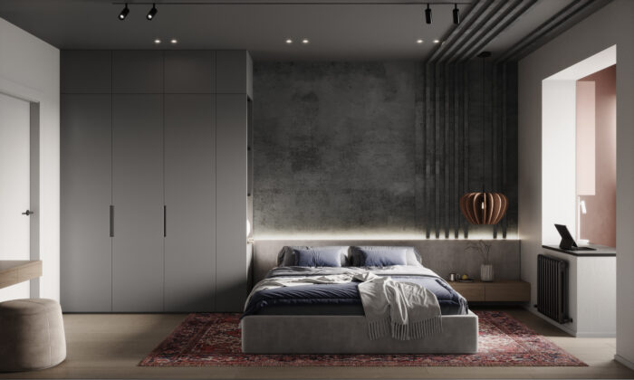 Панель Bonaparte Cemento Dark carbon matt 1100x2800x8 мм — изображение 5