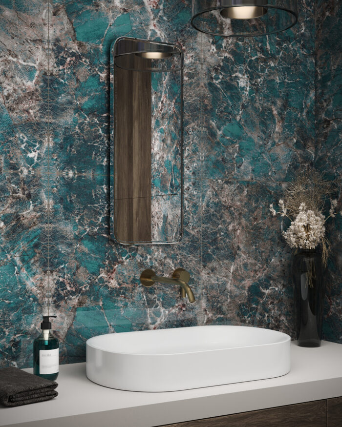 Керамогранит Staro NEO AMAZONITE TEAL 60x120 см HIGH GLOSS — изображение 3
