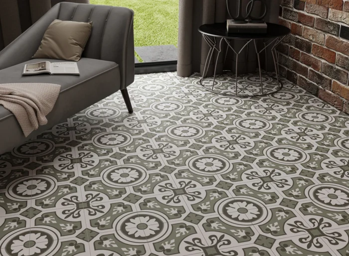 Керамогранит Smile Tile Эклектика Пальмира зеленый 20x20 — изображение 6