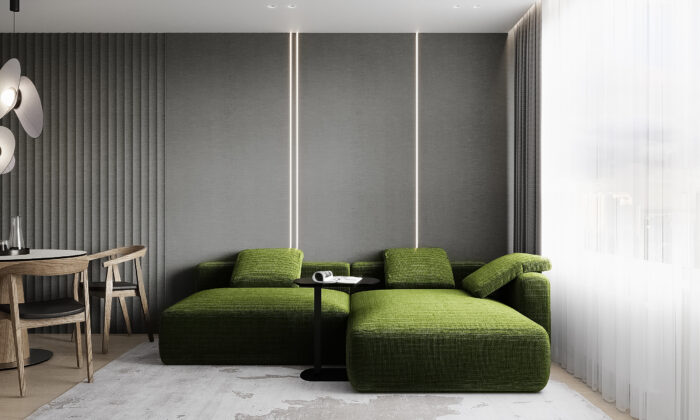Панель Bonaparte Plane textile grey carbon matt 1080x2800x8 мм — изображение 4