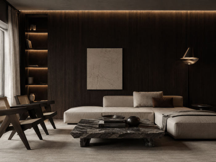 Панель Bonaparte Structural wood dark nut 1080x2800x8 мм — изображение 2